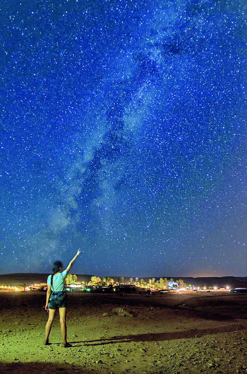 מטאורים, כוכבים ושמי הלילה בכפר הנוקדים ליד ערד. צילום: יוני גריצנר