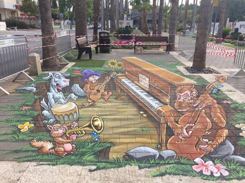 פסטיבל ציור מדרכות בתל מימד. צילום: ג'קי בכר הפקות